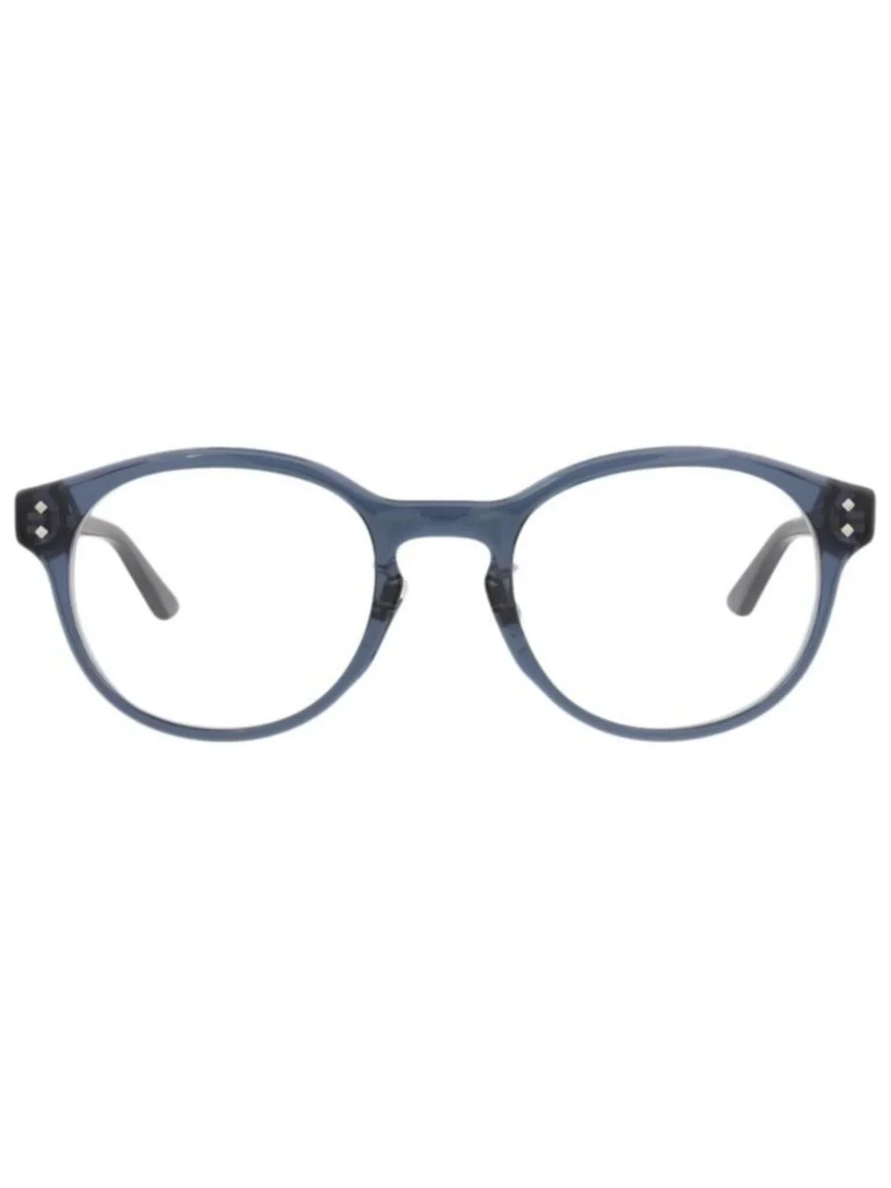 New Gucci Mens Round/Oval Blue Blue Transparent Fashion Designer Eyeglasses